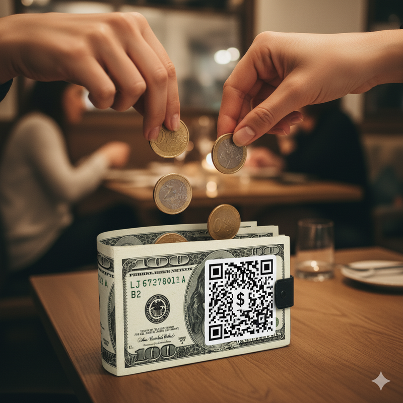 A piggy bank with a QR code on it, symbolizing savings.