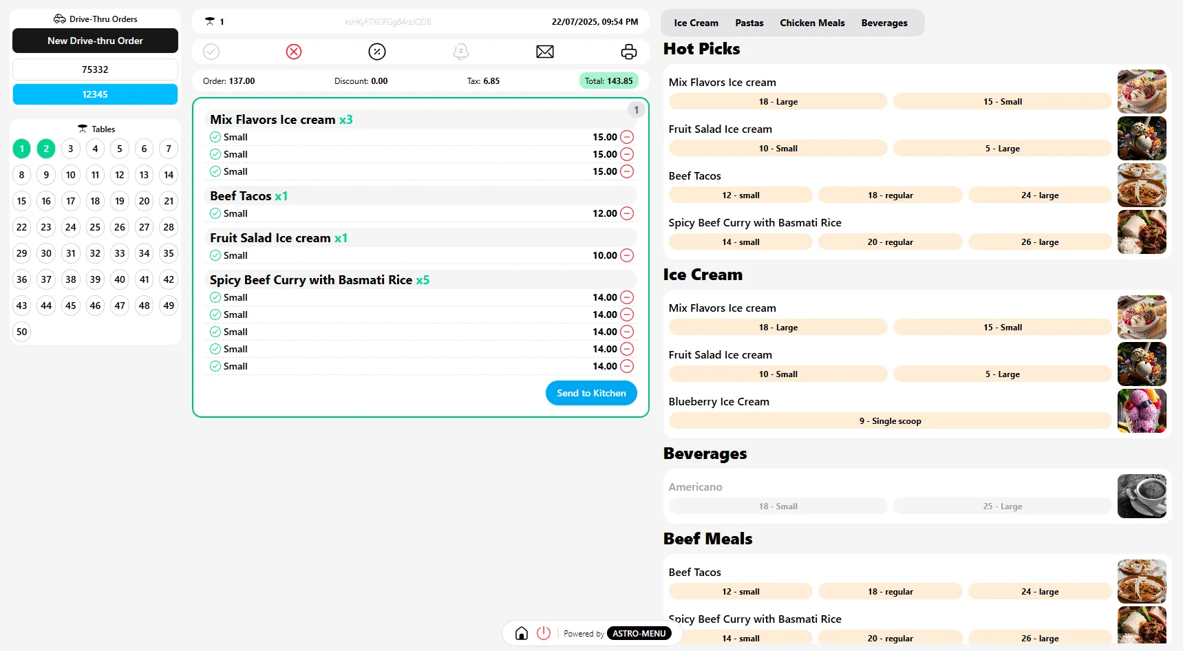 Waitstaff Dashboard